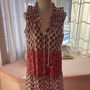 Chelsea & Theodore Red and White Floral Maxi Dress